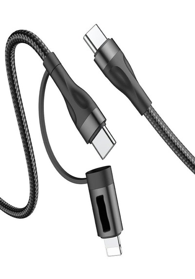 PD ACK-93 2in1 3A 60w Type-C 20 W Lightning 1.2 M Örgü Şarj Kablosu