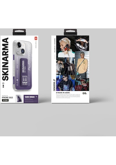 Apple Uyumlu iPhone 14 Plus Kılıf Skinarma Standlı Şeffaf Tasarımlı Taihi Kobai Kapak