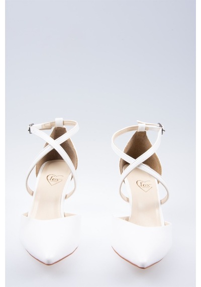 Fox Shoes Beyaz Kadın Topuklu Ayakkabı D654054809