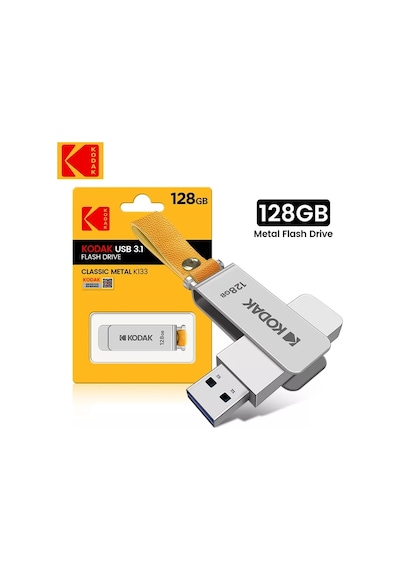 Kodak Yüksek Hızlı Usb Flash Bellek 3.1 Metal Ve Sağlam 128gb