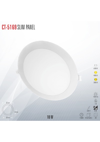 Cata Ct-5169 Slım Panel Gün Işığı 5 Adet