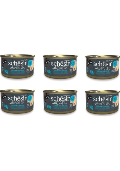 Schesir After Dark Pate Tavuk Ve Bıldırcın Yumurtalı Kedi Konserve 80 Gr. X 6 Adet