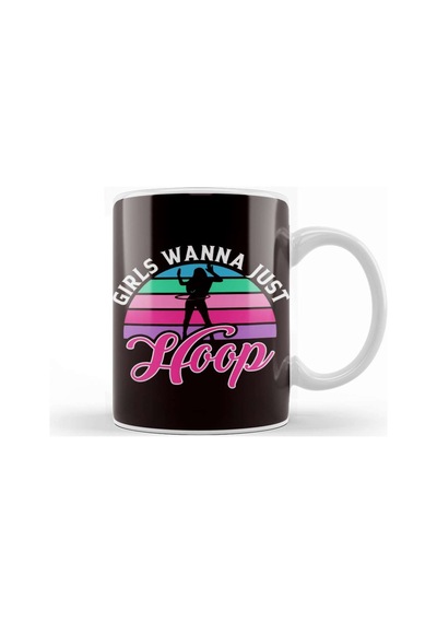 Girls Wanna Just Hula Hoop Hooper Hooping Fitness Sports Kupa Bardak Porselen Karışık