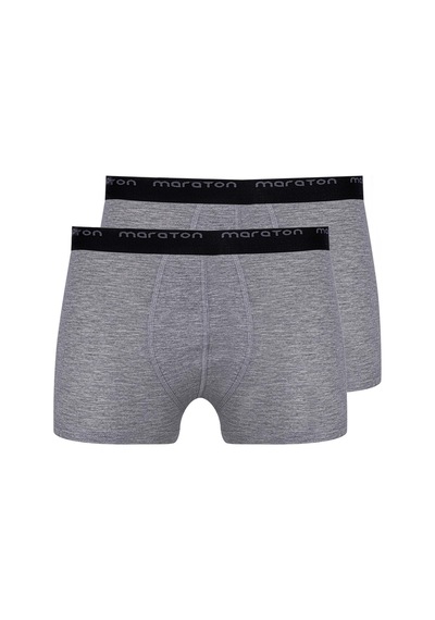 Maraton 2'li Erkek Gri Melanj Boxer Gri Melanj