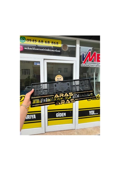 Çizgili Sarkık Altın Model Plakalık Uyumlu - 665427317