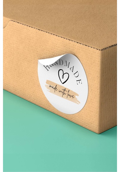 Handmade With Love Sticker 3x3cm St2321 Çok Renkli