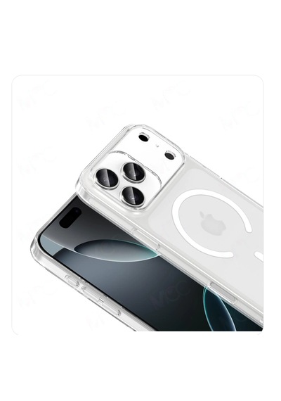Apple iPhone 17 Pro Uyumlu Magsafe Özellikli Sert Magsafe Kılıf Şeffaf