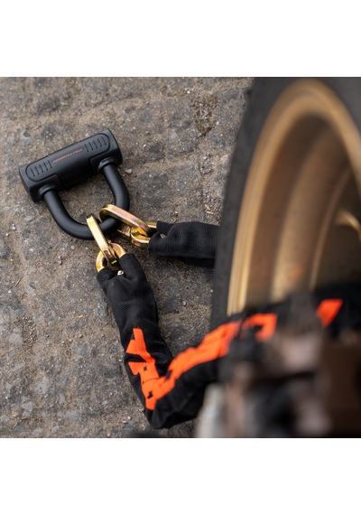 "tru-tension Heavy Duty Motorcycle Chain & Lock - 1.5m X 10mm Yüksek Güvenlikli Motosiklet Kilidi "