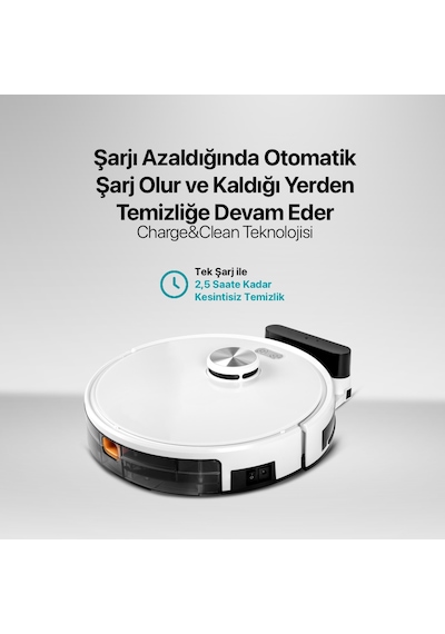 ttec Robi Pro LaserIQ Teknolojili Akıllı Robot Süpürge ve Paspas