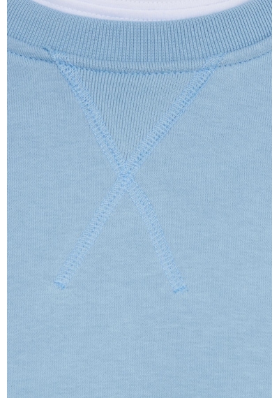 Tudors Unisex Relax Fit Rahat Kesim %100 Pamuk 3 İplik Basic Mavi Bisiklet Yaka Sweatshirt-35148 Mavi Tudors Unisex Relax Fit Rahat Kesim %100 Pamuk 3 İplik Basic Mavi Bisiklet Yaka Sweatshirt-35148 Mavi