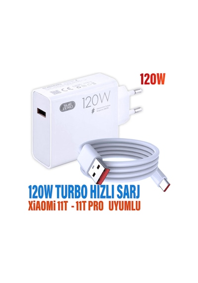 Xiaomi 11t - Xiaomi 11t Pro 120w Turbo Hızlı Şarj Aleti Type-c Hızlı Şarj Ve Kablosu