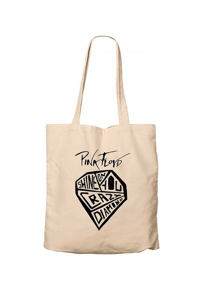Pink Floyd Crayz Diamond Krem Kanvas Bez Çanta Krem