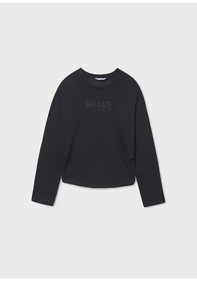Mayoral Siyah Kız Çocuk Sweatshirt 7423 Siyah
