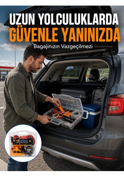 Profesyonel Araç İçi Acil Durum Seti 27 Parça Çok Amaçlı Oto Yard