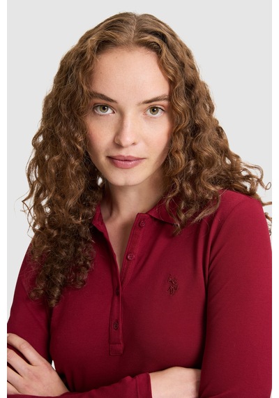 U.S. Polo Assn. Kadın Bordo Basic Sweatshirt 50326760 Vr014