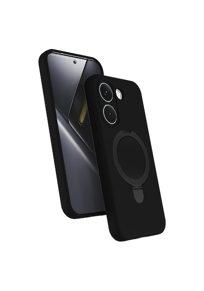 Teleplus Xiaomi Poco X8 Pro Kılıf Samara Yüzüklü Manyetik Araç Tutucu Kılıf Siyah