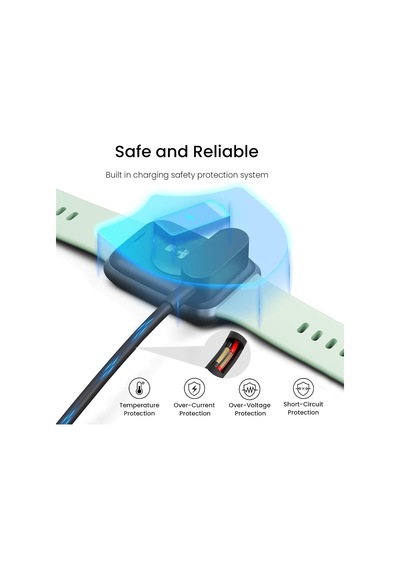 Caseonn Huawei Watch Fit Manyetik Usb Hızlı Şarj Kablosu Beyaz