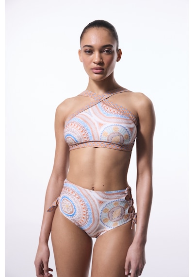 Penti Della Etnik Desen Halter Yaka Bikini Üstü