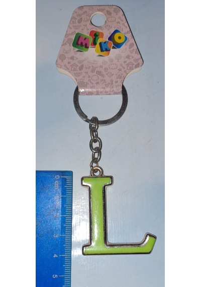 Küçük Plastik L Harfi Anahtarlık Yeşil
