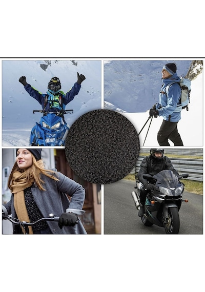 Ebakbak Motosiklet Ve Bisiklet Eldiveni Neopren Kumaş Avuç Içi Kaymaz Silikon Fermuarlı Motor Eldiveni