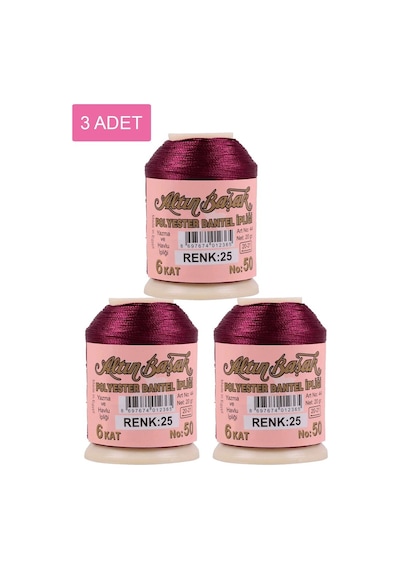 3 Adet Altınbaşak Oya Ve Dantel İpi 20 Gr - Royaleks - No: 025