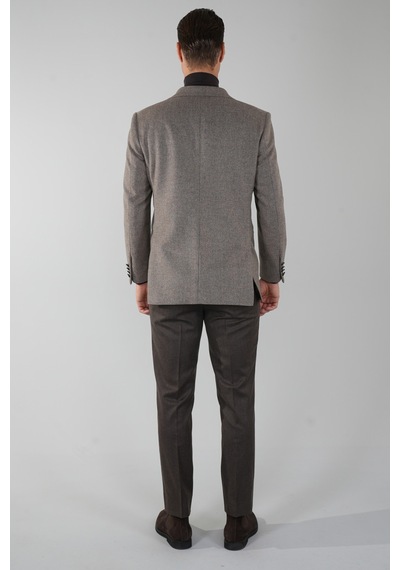 Bisse Comfort Fit Bej Mono Yaka Çift Yırtmaçlı 6 Drop Yün Polyester Erkek Ceket Pck24k24209 D07 Bej Bisse Comfort Fit Bej Mono Yaka Çift Yırtmaçlı 6 Drop Yün Polyester Erkek Ceket Pck24k24209 D07 Bej