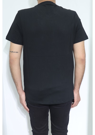Santa Dmctekstil Erkek Düz Spor Kesim Kalıbı Rahat V Yaka T-shirt Siyah