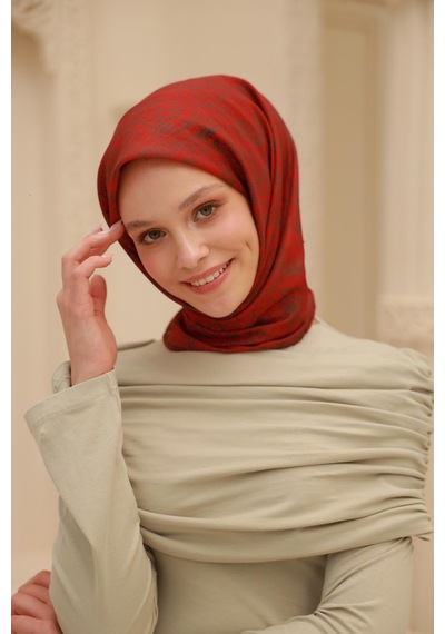 Silk Home Soft Eşarp 73082-02 Bordo, Haki