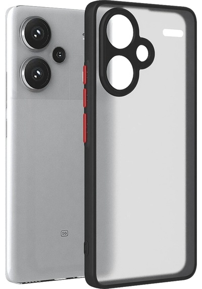 Newface Xiaomi Redmi Note 13 Pro Plus Kılıf Montreal Silikon Kapak Glblseme - 93 - Siyah