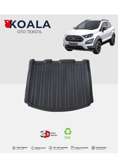 Ford Ecosport Üst Bagaj 2018 Ve Sonrası 3d Bagaj Havuzu