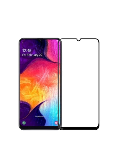 Forzacase Samsung Galaxy A50 İle Uyumlu Çerçeveli Tam Kaplayan Temperli Ekran Koruyucu - Fc003