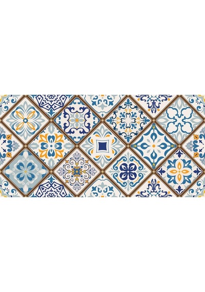 Yer Kaplama Zemin Kaplama Folyosu 65x130 Cm Ottoman Motif
