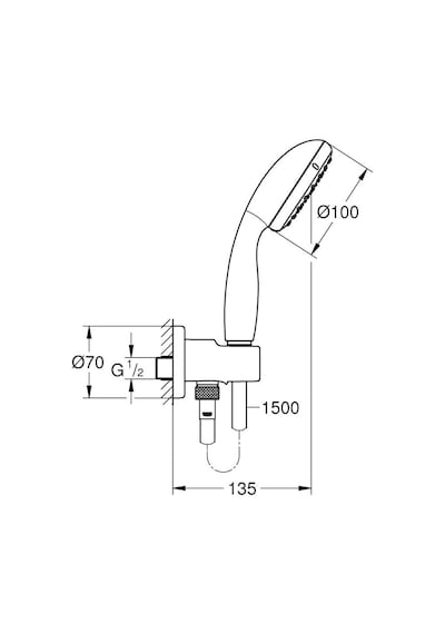 Grohe Temposta 100 El Duşu Askılı Su Çıkış Dirseği. El Duşu Ve Sp Diğer
