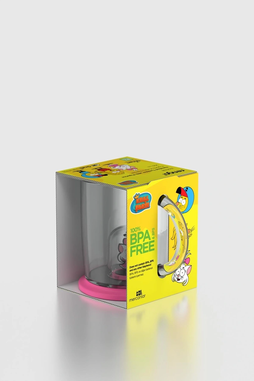 Renga Joy Kral Şakir Canan Figürlü 250 Ml Kulplu Tritan Bardak 222038 Pembe Pembe