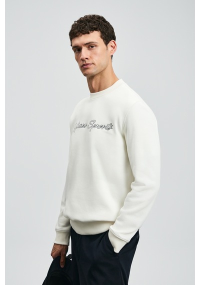 Lufian Loved Erkek Sweatshirt Kırık Beyaz Kırık Beyaz 112030170100510 Beyaz