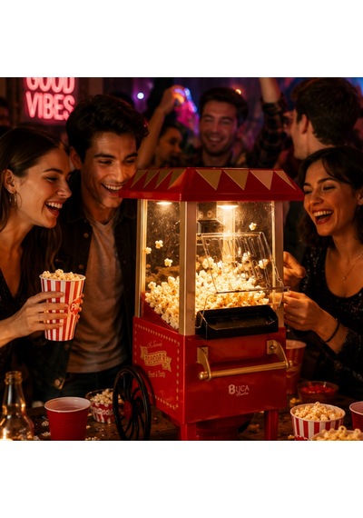Yağsız Popcorn Makinesi Hızlı Sıcak Hava Mısır Patlatıcı Ev Tipi Kullanım Renkli
