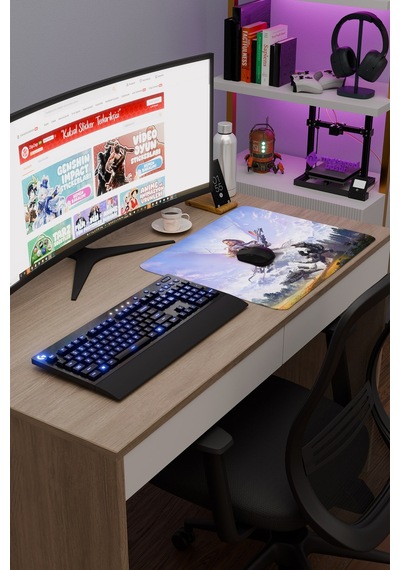 Horizon Zero Kaymaz Dikişli Kauçuk Oyuncu Mousepad V1 - 48x40 Xl Gaming Mouse Pad Fare Altlığı