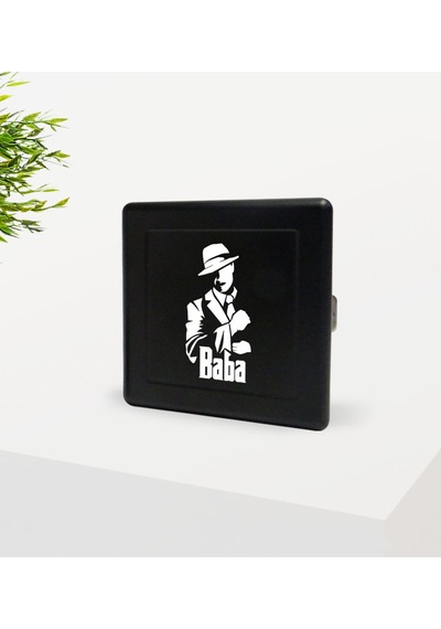 Bk Home Baba Godfather Tasarımlı Siyah Metal Sigara Tabakası-18