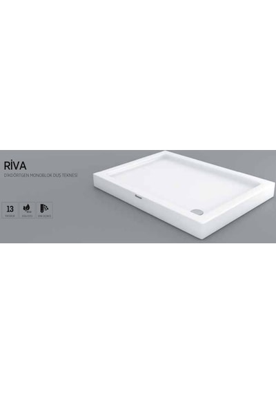 Shower 80x120 Dikdörtgen Monoblok Duş Teknesi