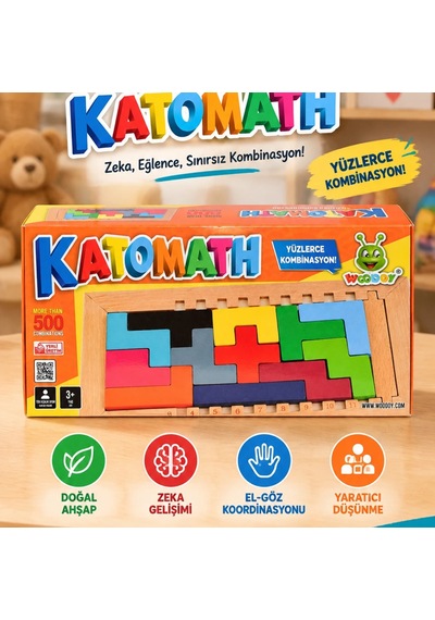 Woodoy Ahşap Katomath Tek Kişilik Zeka Ve Kombinasyon Oyunu