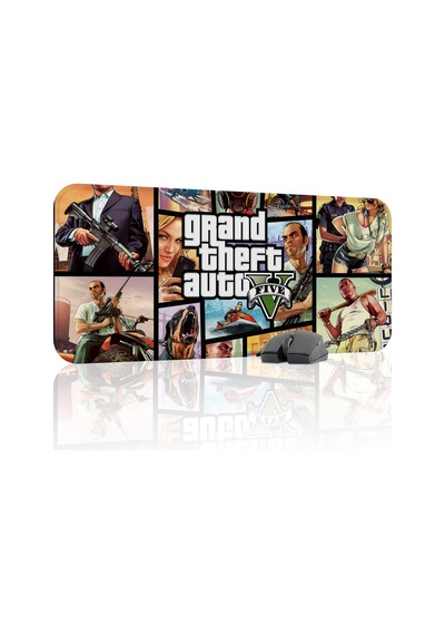 Gta 5 Kaymaz Dikişli Kauçuk Oyuncu Mousepad V2 - 70x30 Xl Gaming Mouse Pad Fare Altlığı