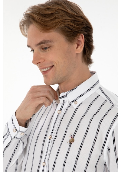 U.s. Polo Assn. Erkek Lacivert Gömlek Desenli 50308318-vr033 Lacivert