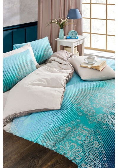 Veramoni Soft Dreams Ocean Çift Kişilik Pamuklu Desenli Nevresim Takımı - Çok Renkli