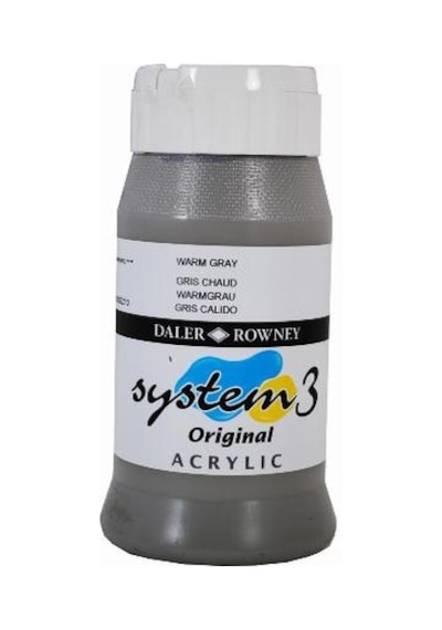 Daler Rowney System 3 Akrilik Boya 500Ml - Warm Grey 078