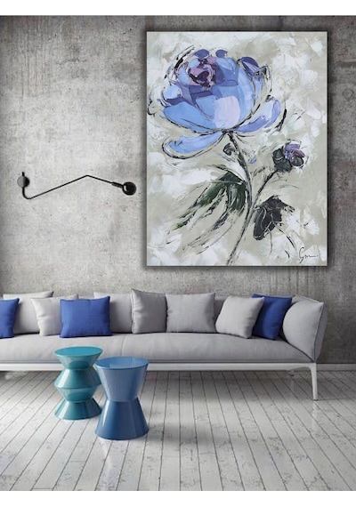 Yağlı Boya Tablo %100 El Yapımı 70cmx85cm Çiçek Soyut