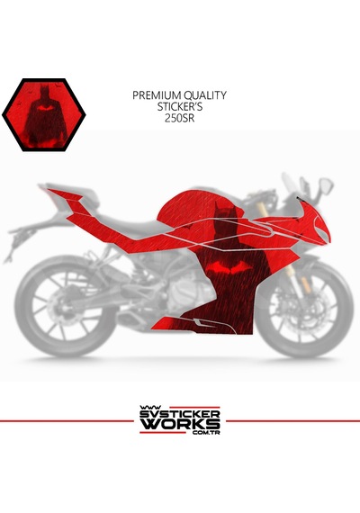 Cfmoto 250sr Sticker Kaplama Batman Desen Motor Kaplama Modeli Hazır Kit