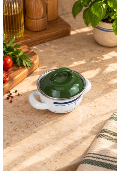 Bernardo Harmony Emaye Mini Pot 10 Cm Siyah
