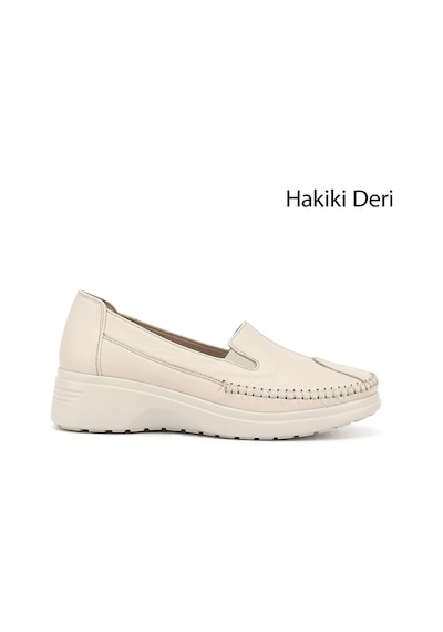 Diğer Kadın Bej Dolgu Taban Hakiki Deri Comfort Ayakkabı Ddza55945540 Bej