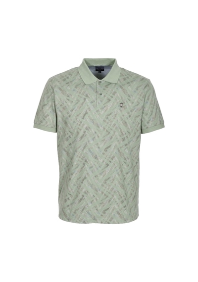 Erkek Polo Yaka Tişört Çağla Slim Fit Ribanalı Kol Pamuklu Baskılı T-shirt Ncs Jeans 1254-çağla Mint