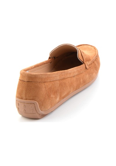 Bambi Taba Hakiki Deri Kadın Loafer Ayakkabı K01045035702 Taba